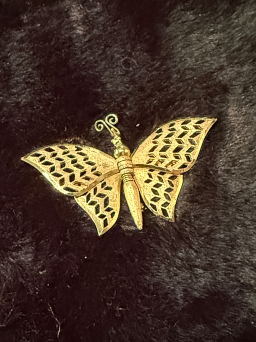 Vintage Butterfly Brooch Pin Articulated Wings